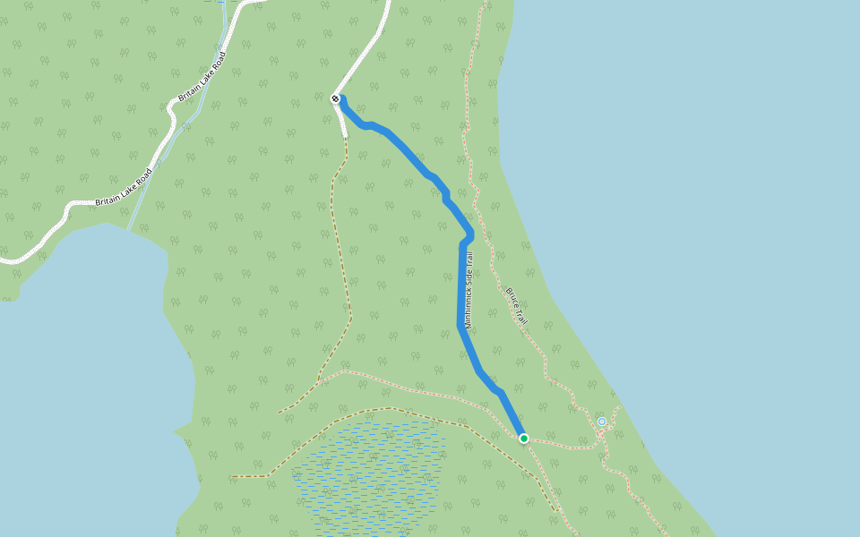 Minhinnick Side Trail walking route map in Lion's Head