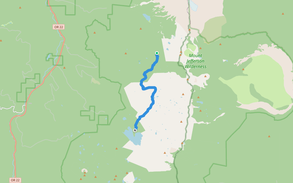 Lake of the Woods Trail #3493 walking route map in Idanha