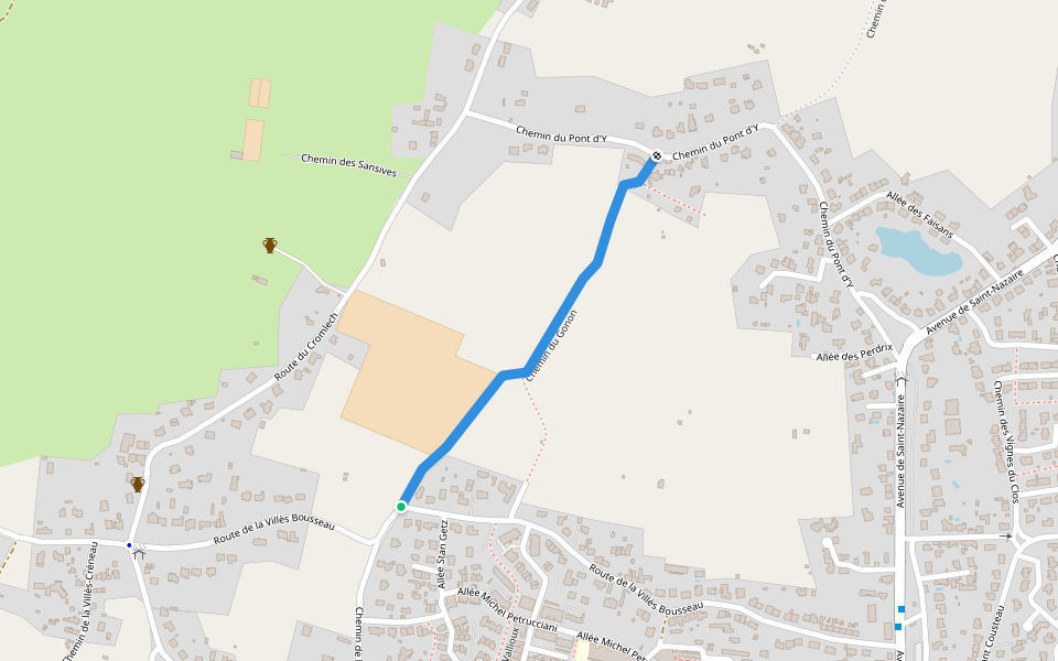 Chemin du Gonon walking route map in Saint-Nazaire