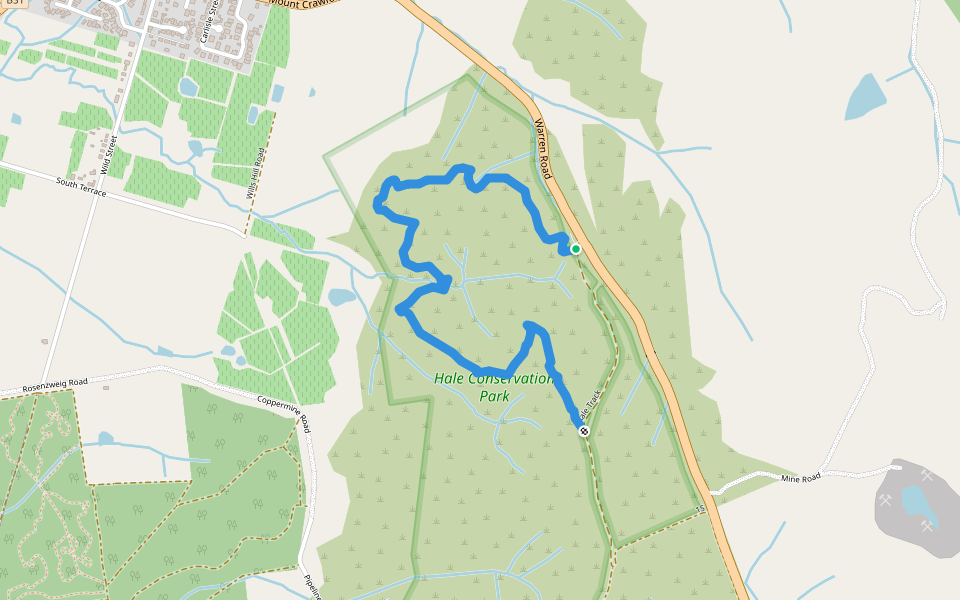 Hale Hike Trail walking route map in Williamstown