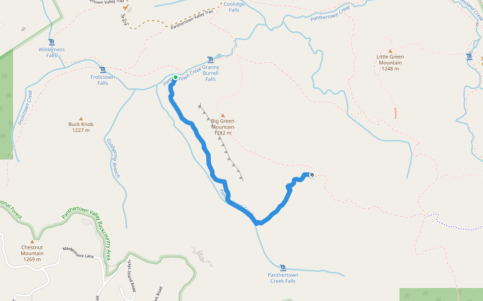 Great Wall Trail walking route map in Sapphire