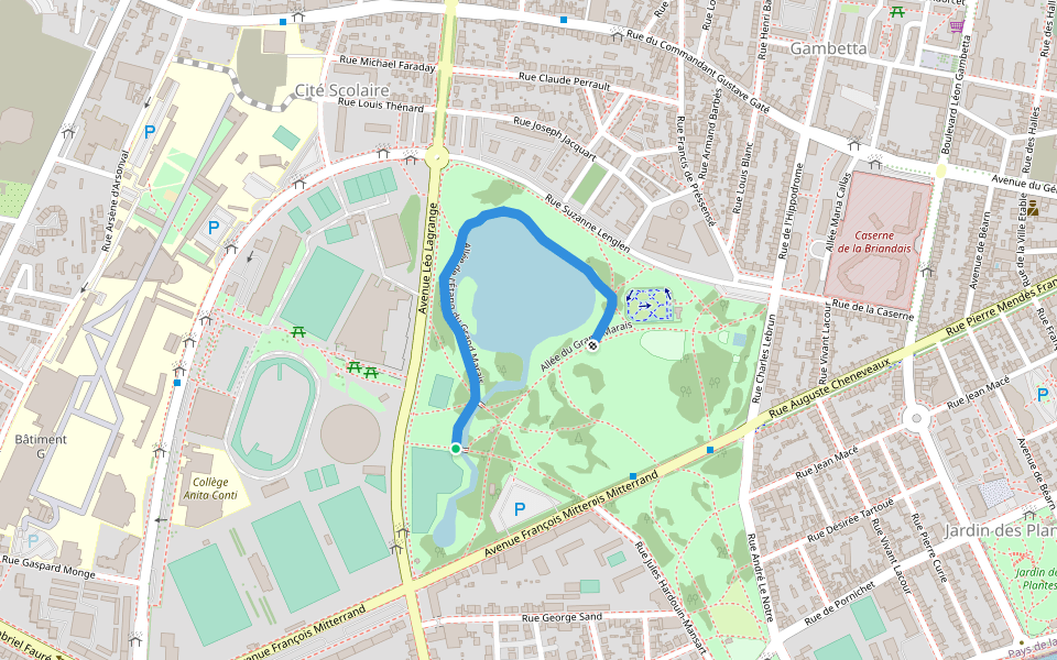 Allée de l'Étang du Grand Marais walking route map in Saint-Nazaire