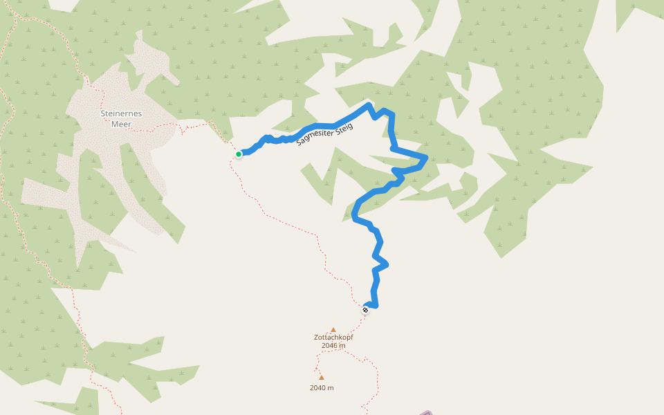 Sagmesiter Steig walking route map in Sonnleiten