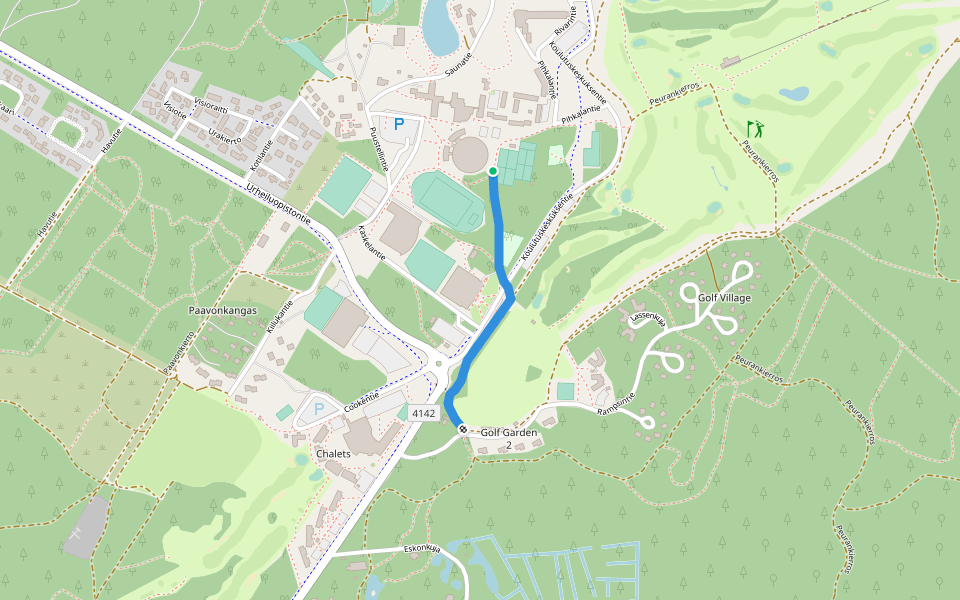 Kalattoman kierros / Peurankierros walking route map in Vierumäki