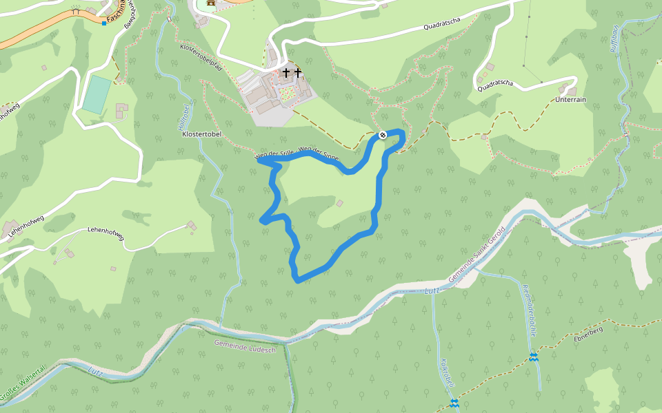 Weg der Stille - Weg der Sinne walking route map in Sankt Gerold