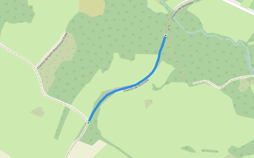 Chemin de Dremelle walking route map in Dracy-lès-Couches
