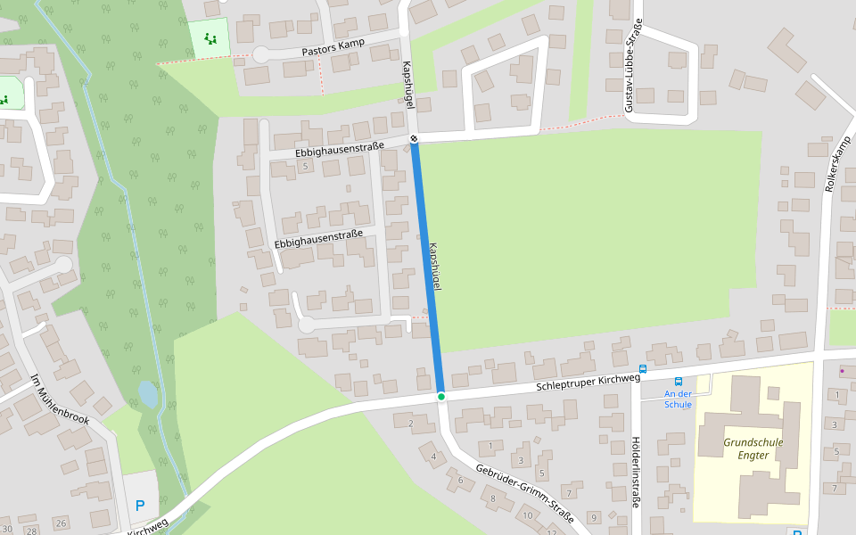 Kapshügel walking route map in Bramsche