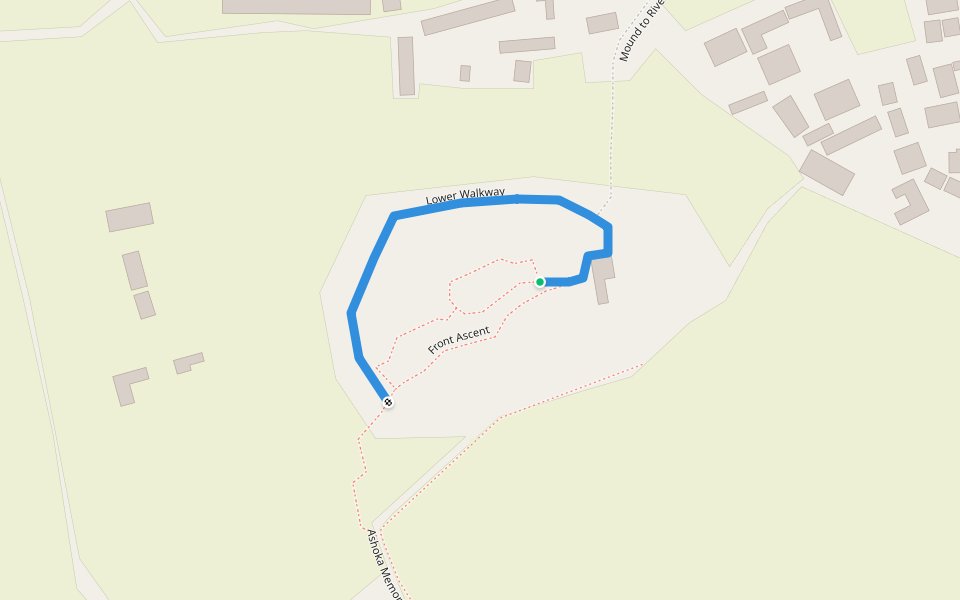 Lower Walkway walking route map in Jalalabad