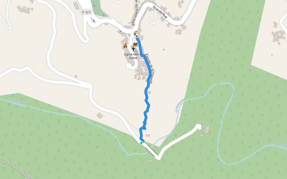 Calade de la Pouade walking route map in Val-d'Aigoual