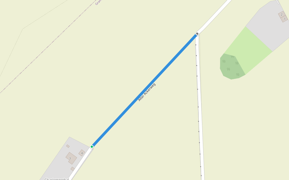 Alter Ackerweg walking route map in Grambow