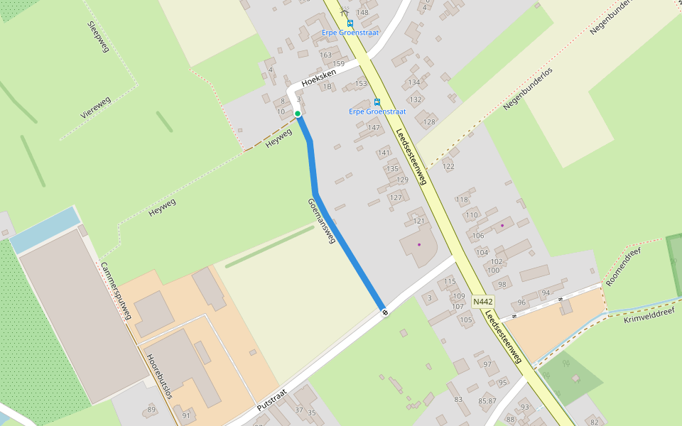 Goemansweg walking route map in Erpe-Mere