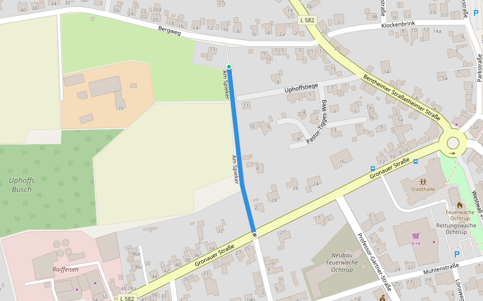 Am Spieker walking route map in Ochtrup