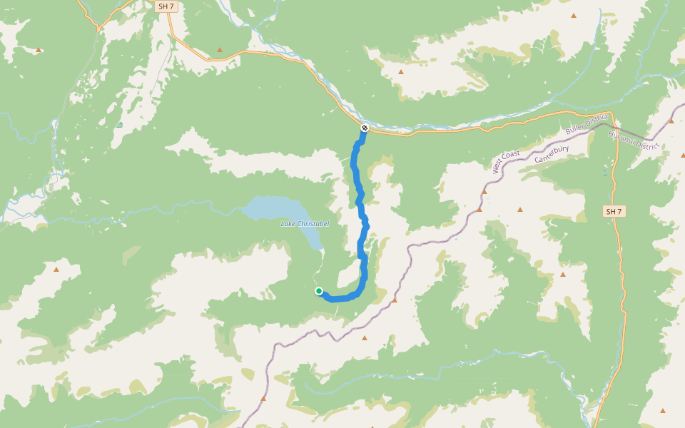 Rough Creek Track walking route map in Mount Ajax
