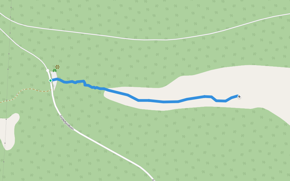 Sti walking route map in Gryllefjord