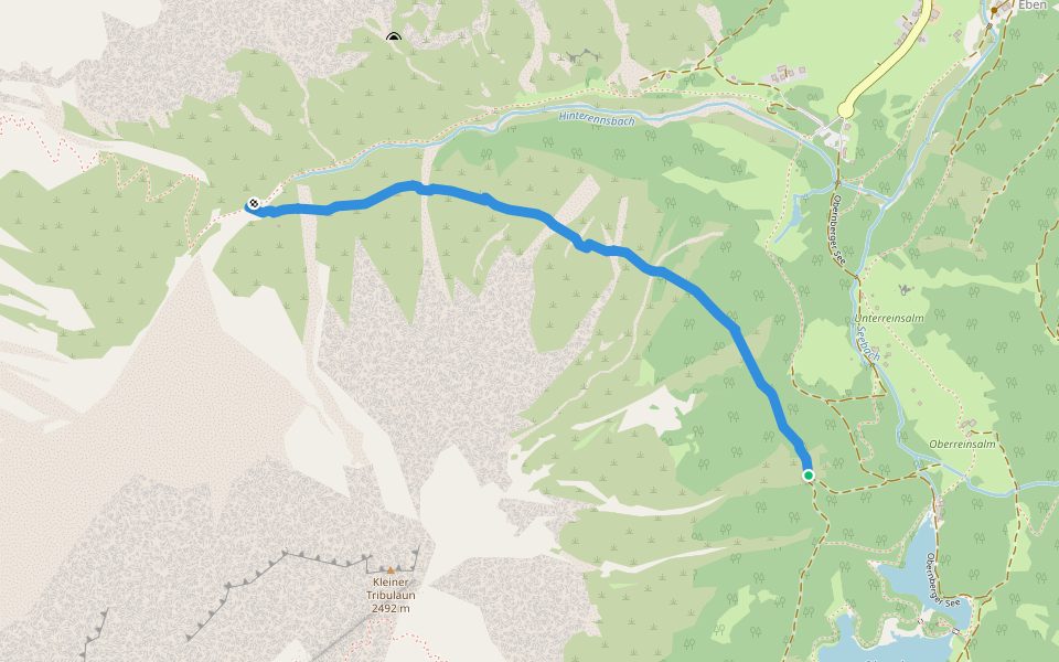 Seesteig walking route map in Obernberg am Brenner