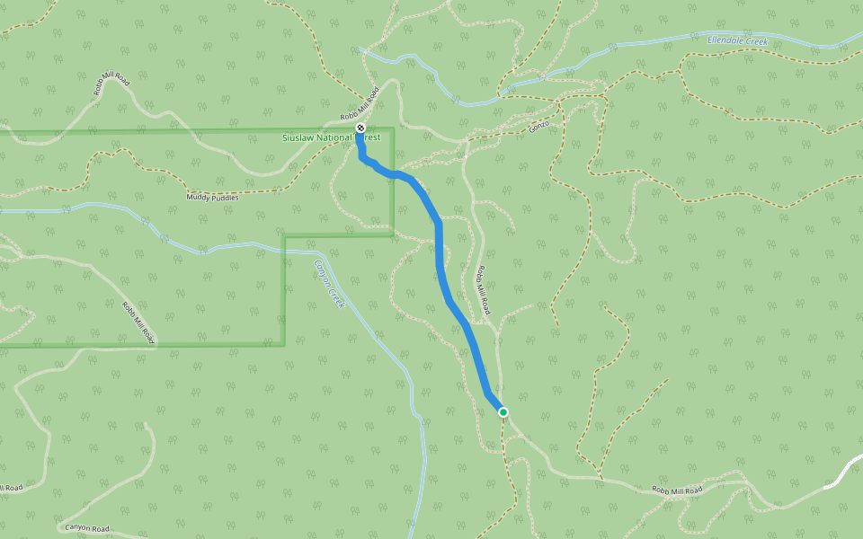 Tree Fort walking route map in Dallas
