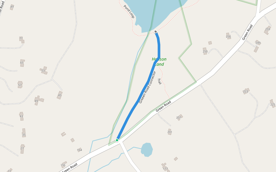 Greeen Road Connector walking route map in Bolton