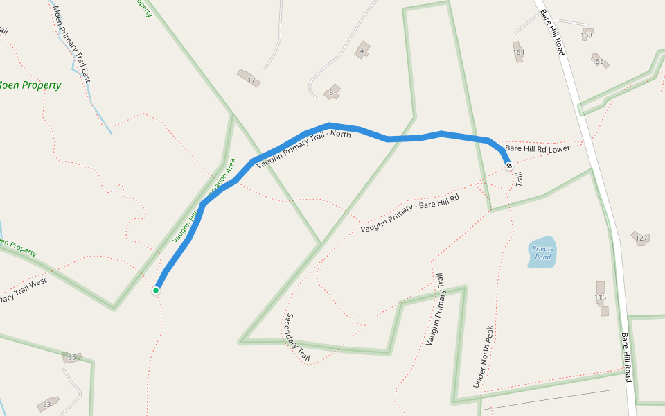 Vaughn Primary Trail - North walking route map in Bolton