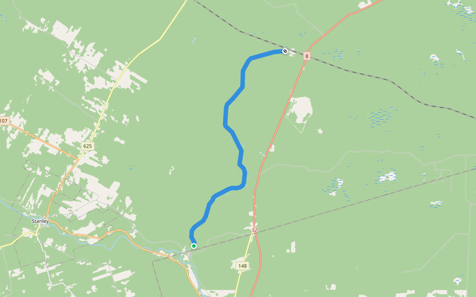 Nashwaak Bridge-McGivney Trail walking route map in Nashwaak Bridge