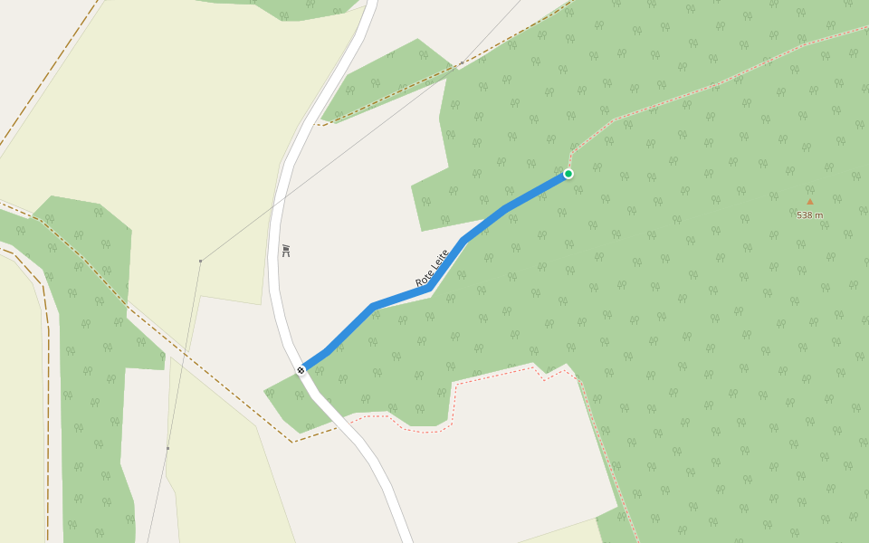 Rote Leite walking route map in Illschwang
