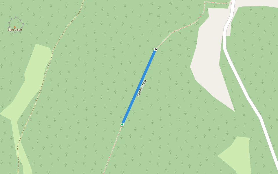 Pfaffensteig walking route map in Illschwang