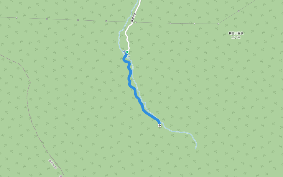 朝里林道 walking route map in Otaru