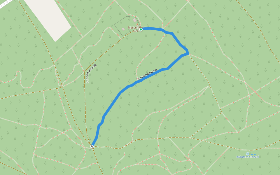 Sonnengesang walking route map in Amberg