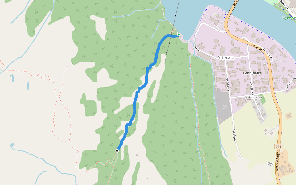 Trongskardet walking route map in Svolvær