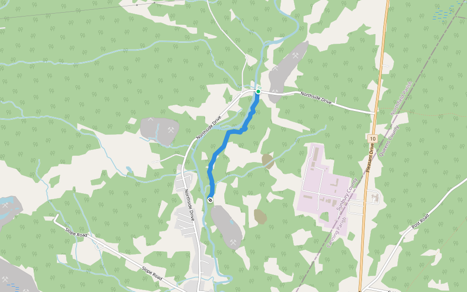 Newcastle Stream Trail walking route map in Minto