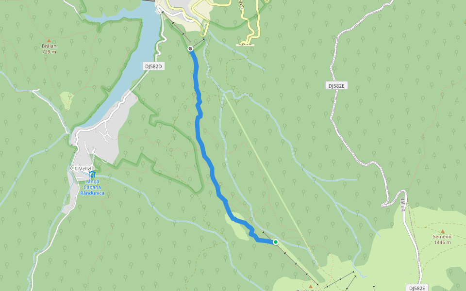 Franzdorf walking route map in Văliug