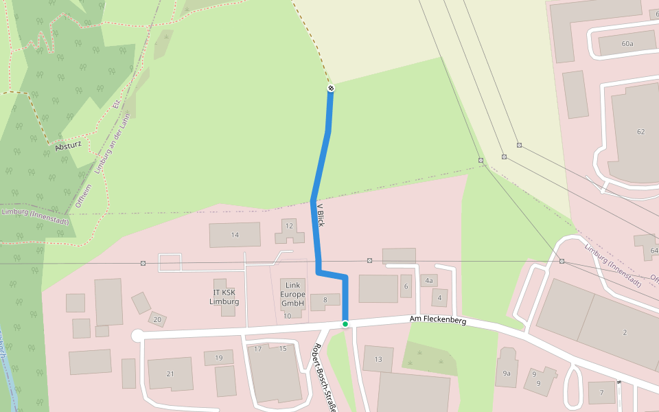 V Blick walking route map in Limburg an der Lahn