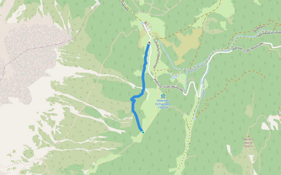 Schöpfungsweg walking route map in Matrei am Brenner