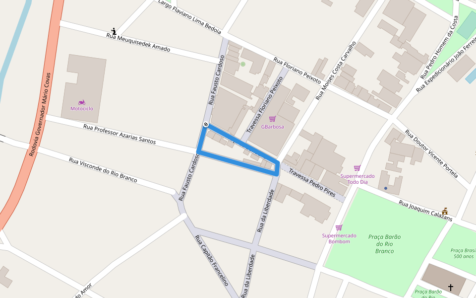 Feira de Estância walking route map in Aracaju