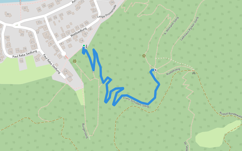 Franz-Schubert-Steig walking route map in Türnitz