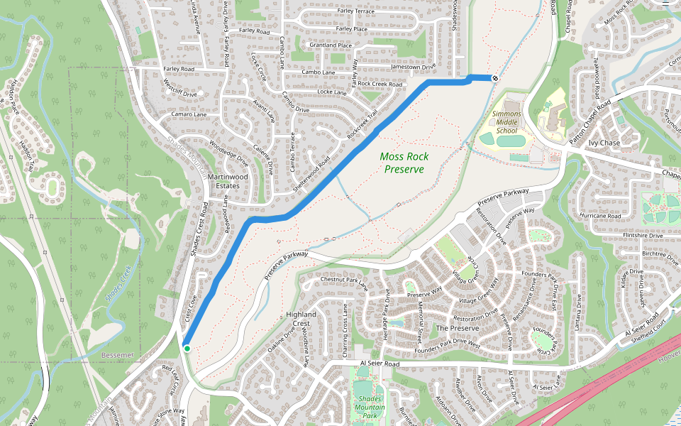 Moss Rock Preserve Powerline Trail