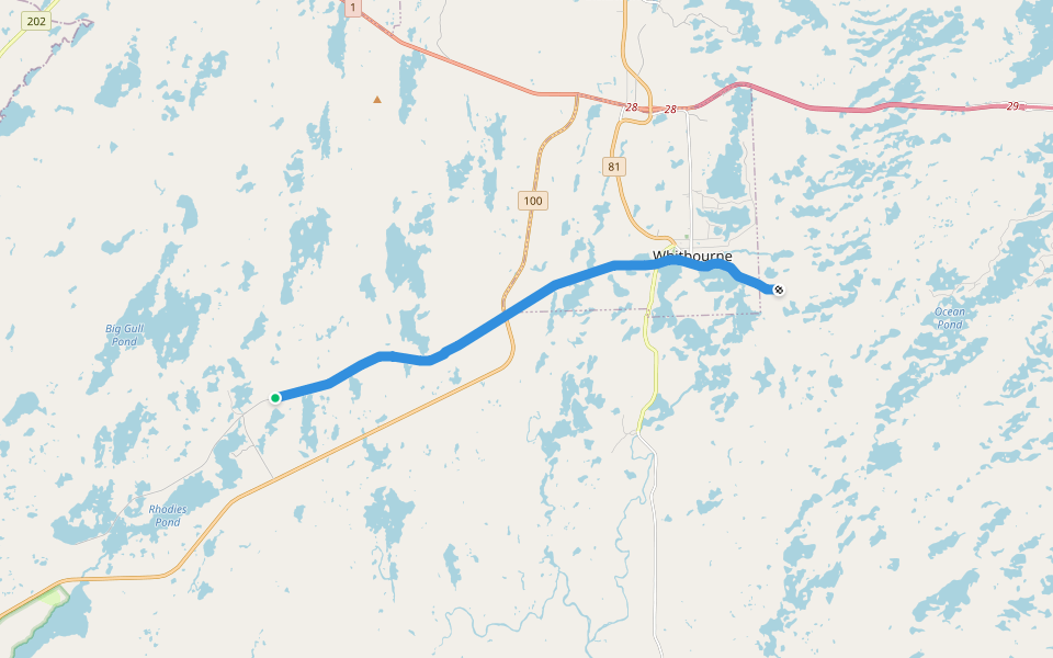 T’Railway Provincial Park walking route map in Placentia Junction