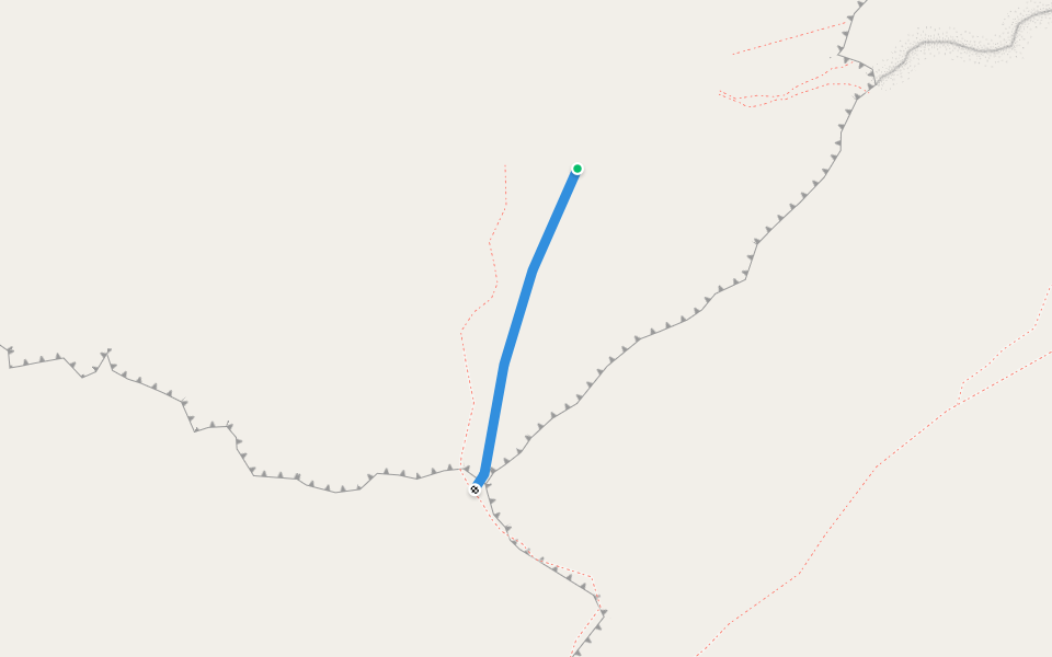 Альп. маршрут "Кулуар Откола" 3А к.с. walking route map in Kirovsk