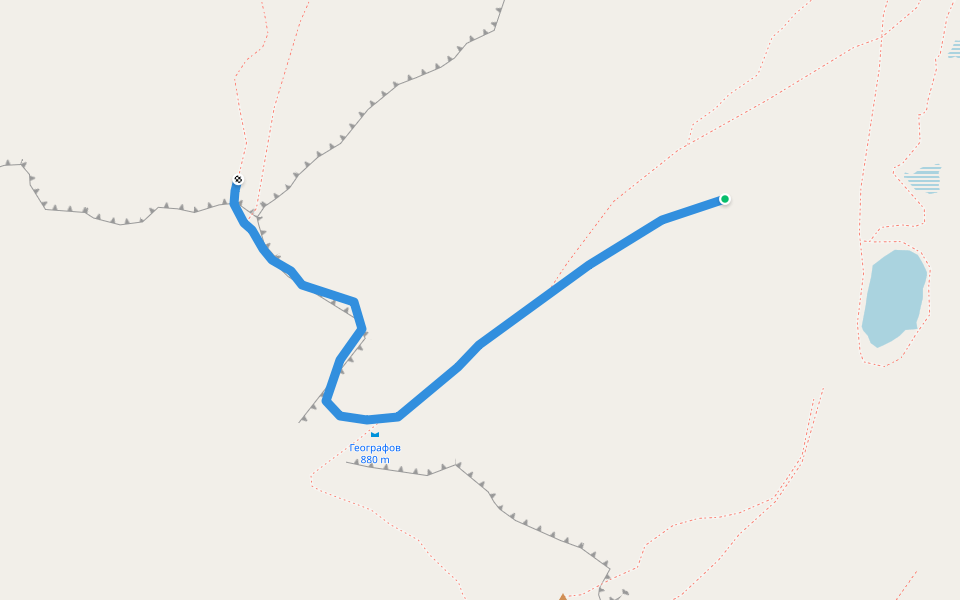 Альп. маршрут "Откол" 1Б к.с. walking route map in Kirovsk