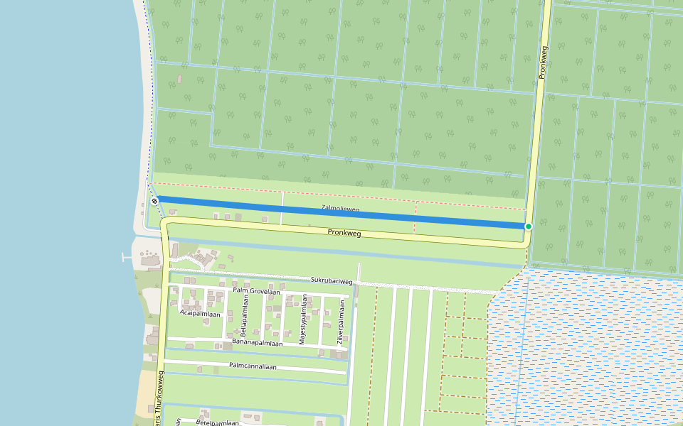 Zalmolieweg walking route map in Meerzorg