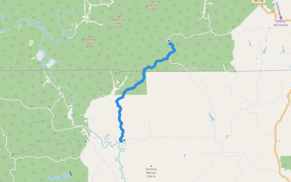 Nebo Ridge walking route map in Norman
