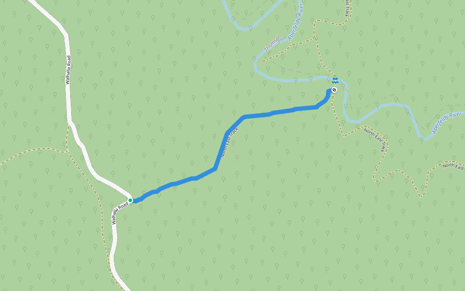 North East Track walking route map in Thomson
