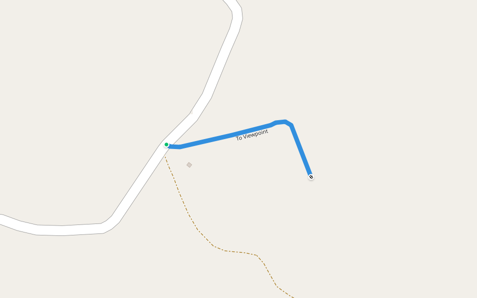 To Viewpoint walking route map in Aguilar