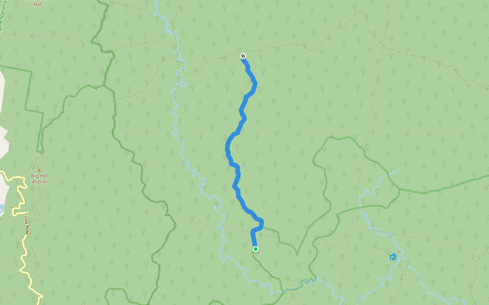 Dolodrook Track walking route map in Worrowing