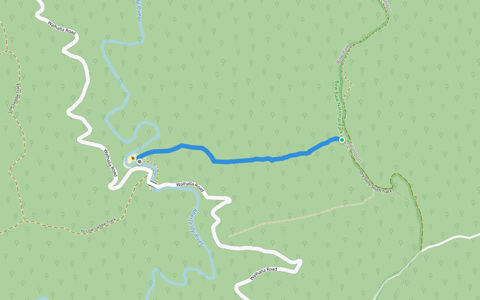 Plane Track walking route map in Toombon