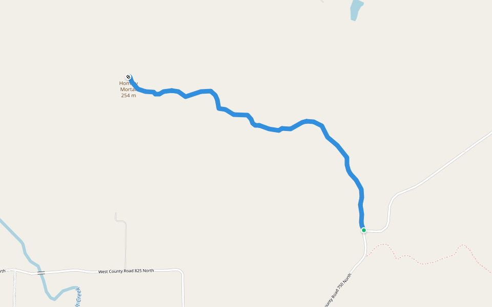 Fork Ridge Trail walking route map in Norman