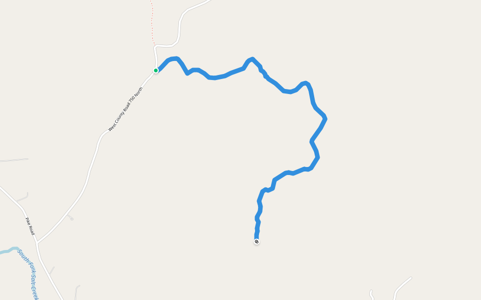 Fork Ridge Trail E walking route map in Norman