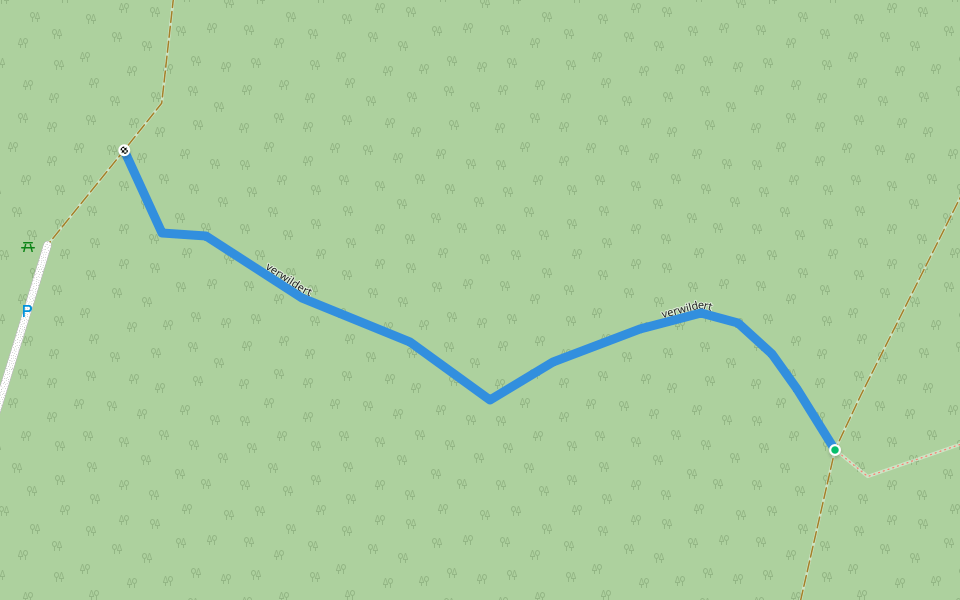 verwildert walking route map in Hilders