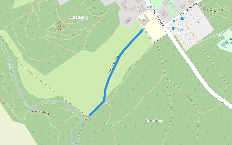 Langsamer Tod walking route map in Herrnhut