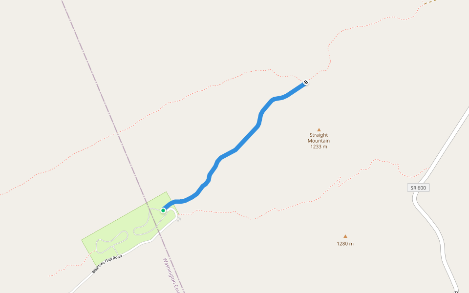 Lum Trail walking route map in Troutdale