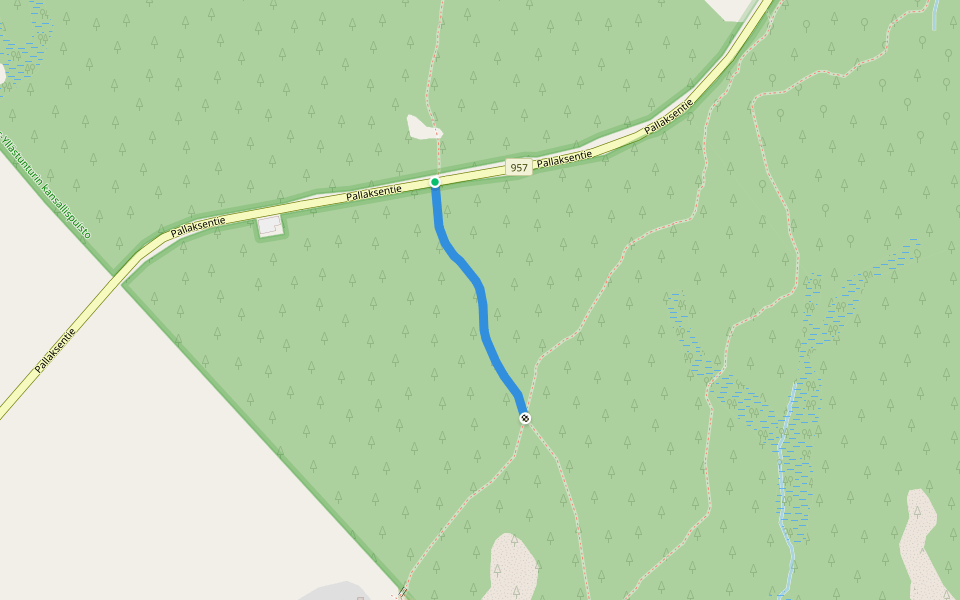 Laaksivaara-Jeris walking route map in Muonio